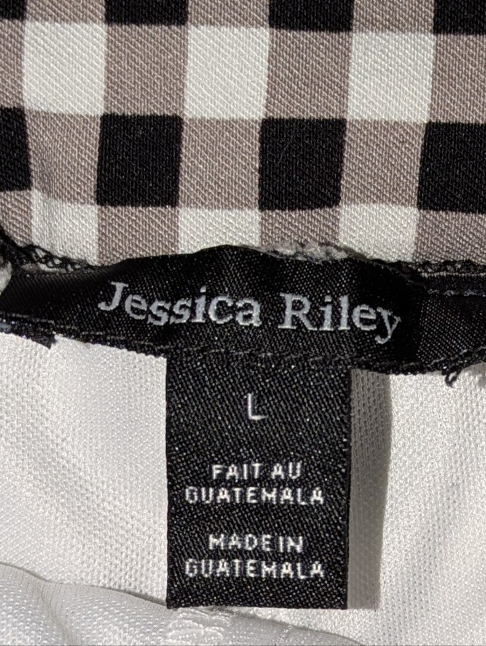 Jessica Riley Black & White Gingham Skirt